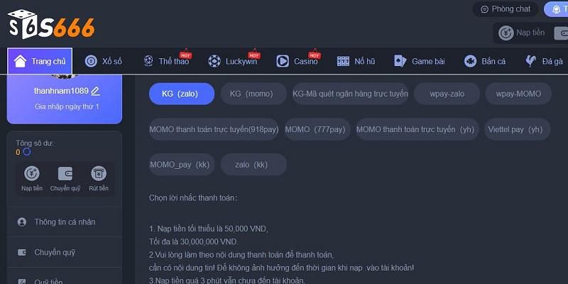 Một số quy tắc và lưu ý khi nạp tiền S666 để có thể thuận lợi hơn 